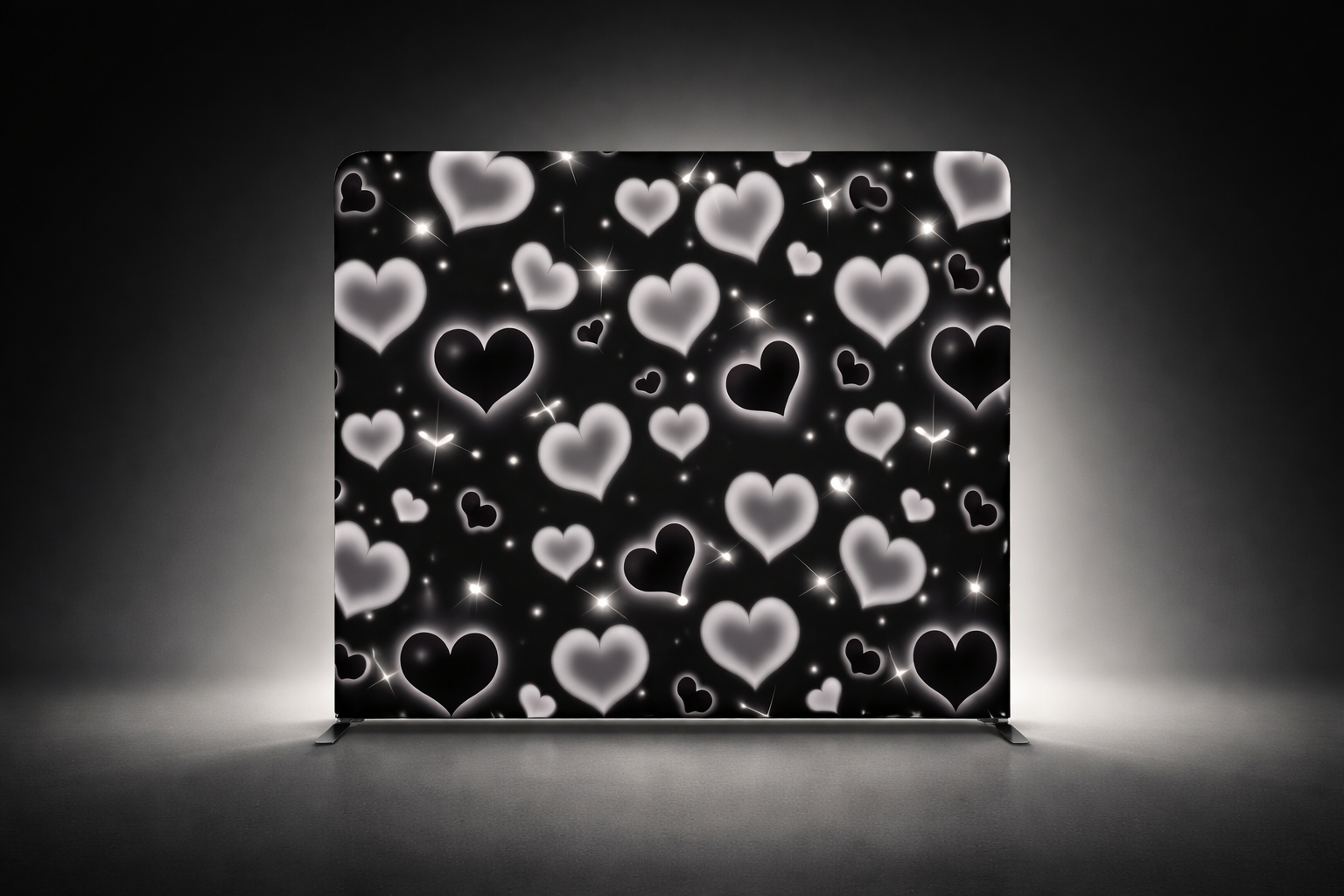 MONOCHROME HEARTS backdrop