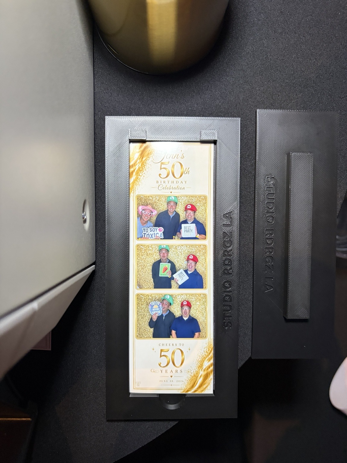 Gold Studio RDRGZ LA photo strip magnet keepsake