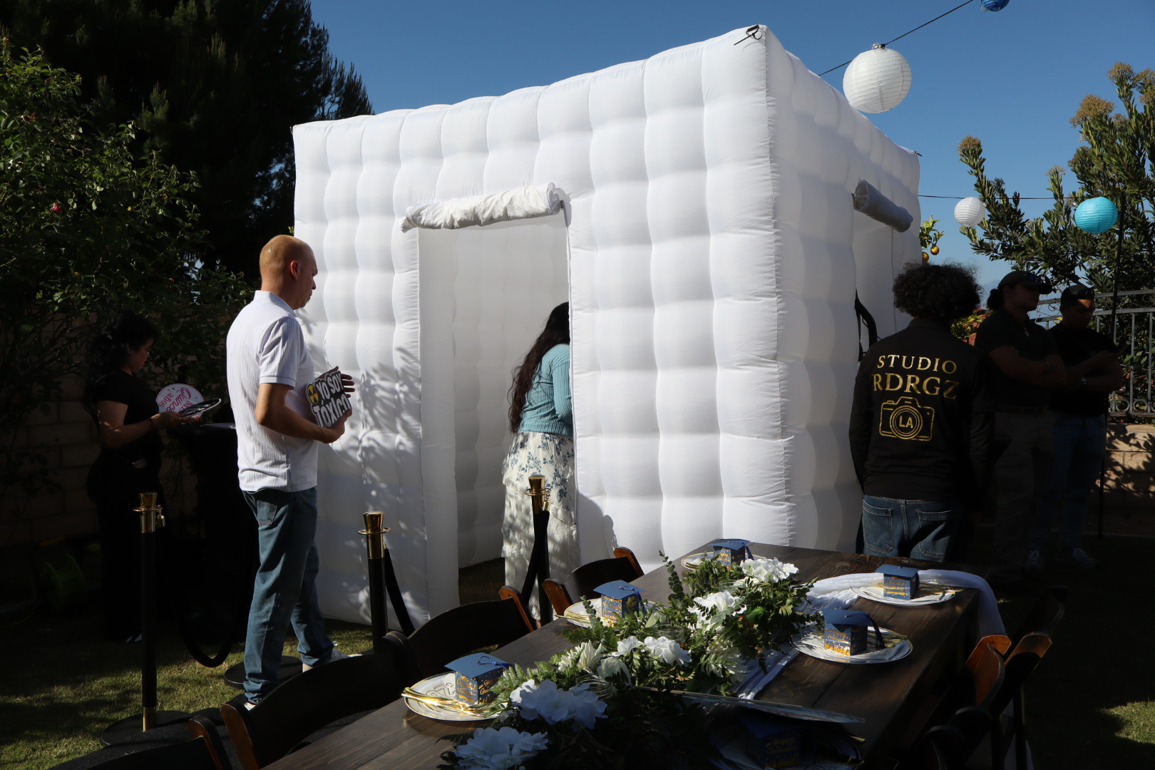 Jaiden's Grad Party Classic Booth and White Inflatable by Studio RDRGZ LA