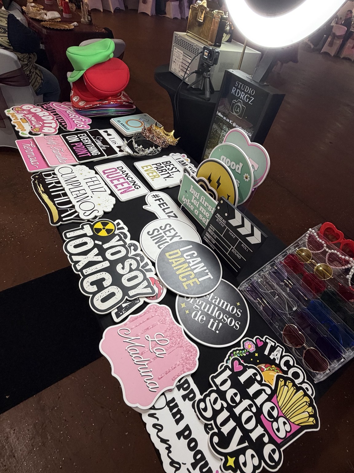 Photo booth props at Robert's Rodeo