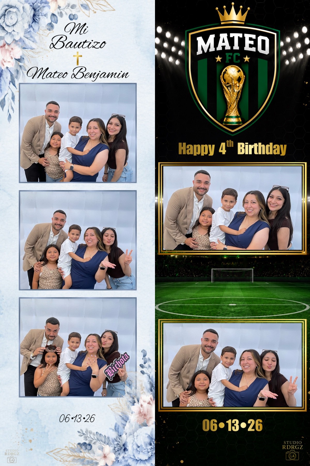 Mateo Benjamin’s Baptism and birthday photo booth template